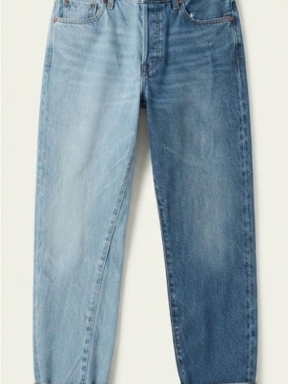Two-Tone Denim Jeans
